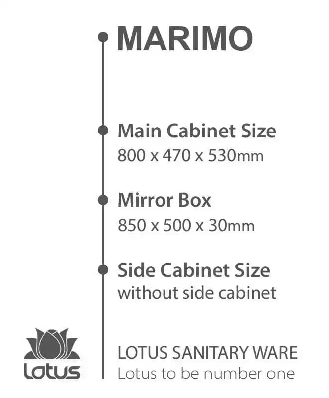کابینت و روشویی طرح آرت دکو ماریمو MARIMO ابعاد 47 * 80 سانتیمتر — تصویر ۳
