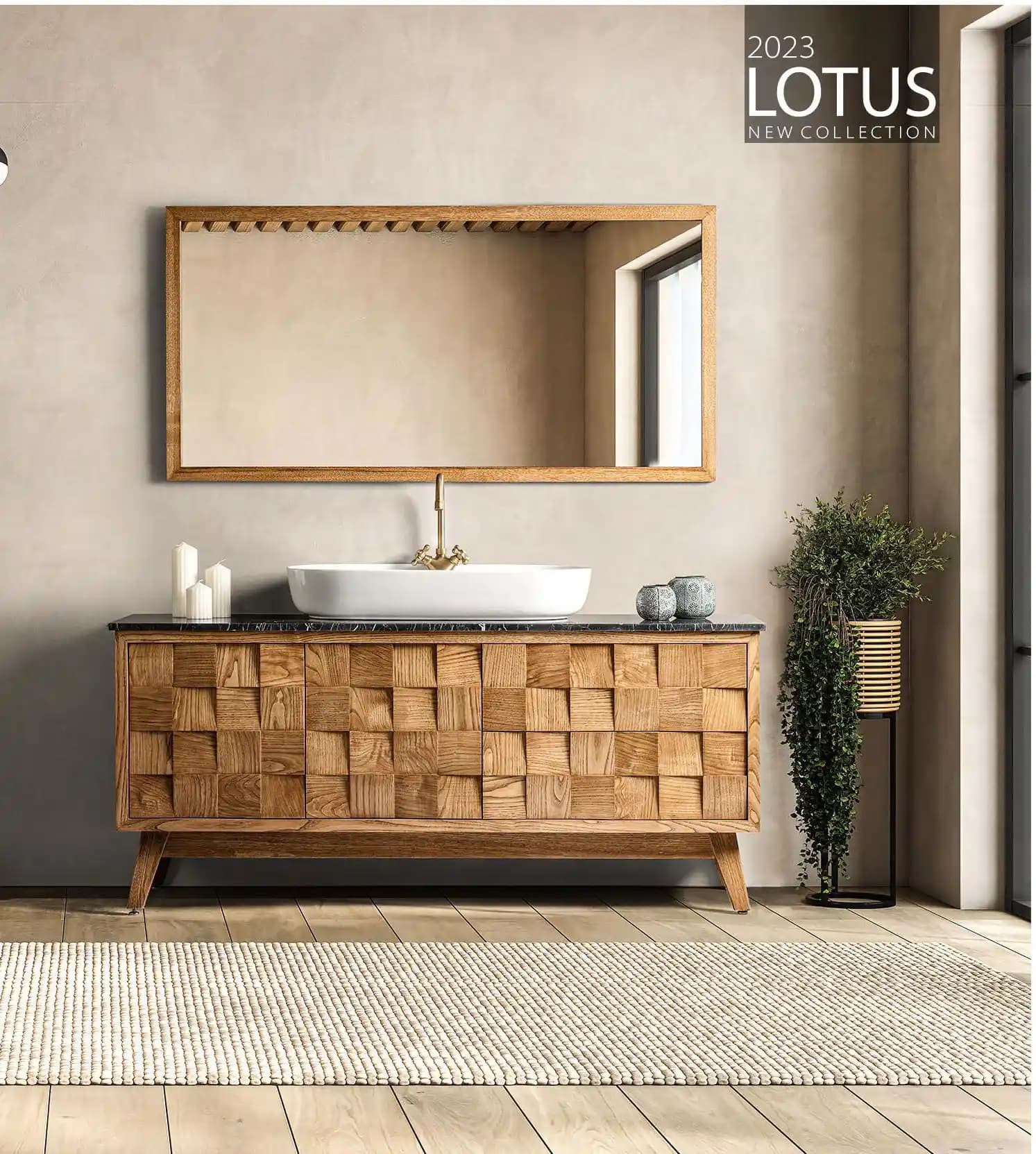 کابینت و روشویی طرح چوب فونیکس PHOENIX ابعاد 50 * 170 سانتیمتر