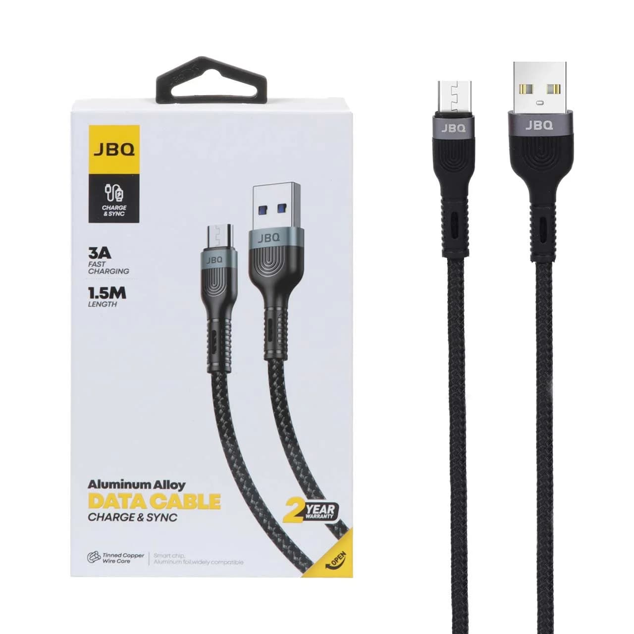 کابل شارژ 1.5 متری فست اندروید JBQ مدل CA-730 – مشکی (گارانتی یکساله رصاصی) — تصویر ۴