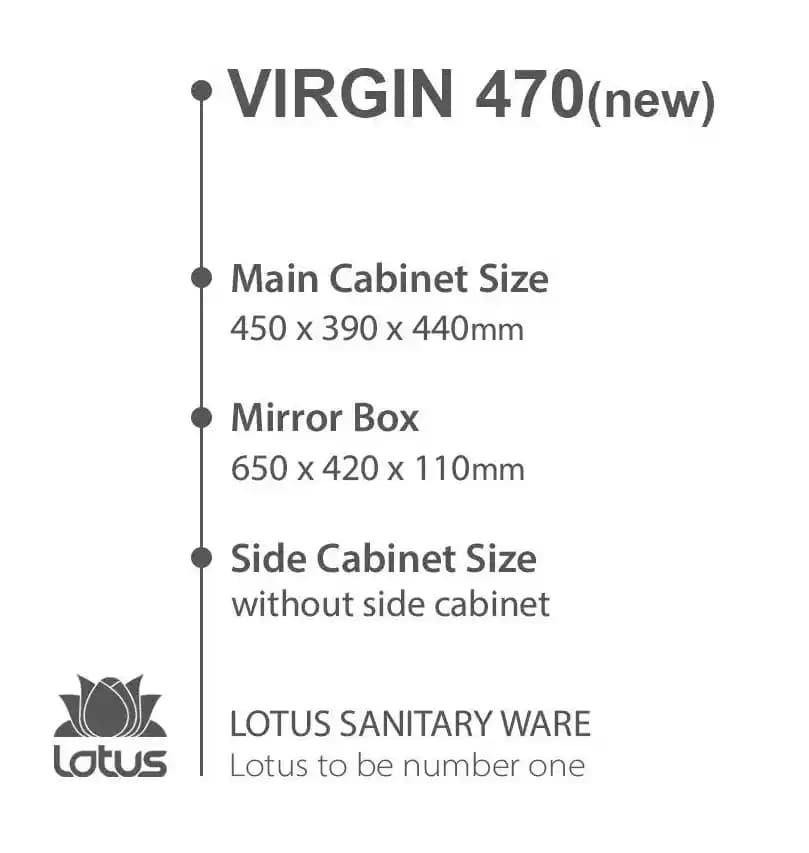 کابینت و روشویی طرح مدرن ویرجین VIRGIN 470 ابعاد 39 * 45 سانتیمتر — تصویر ۳
