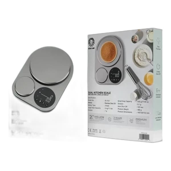 ترازو آشپزخانه دیجیتال گرین لاین مدل DUAL KITCHEN SCALE — تصویر ۲