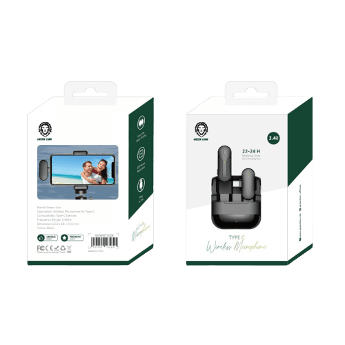 میکروفن یقه ای بی سیم گرین لاین با پورت lightening اپل مدل GNWIRLGTBK — تصویر ۴