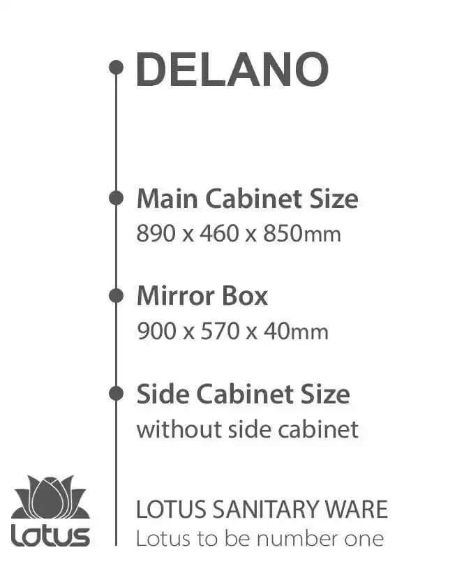 کابینت و روشویی طرح چوب دلانو Delano ابعاد 46 * 89 سانتیمتر — تصویر ۳