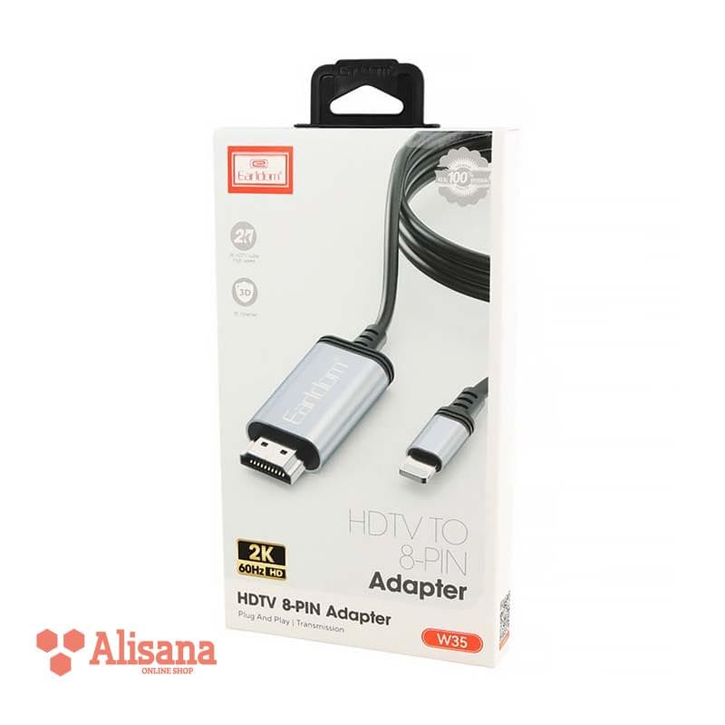 کابل تبدیل لایتنینگ به HDMI ارلدام مدل W35 طول 2 متر — تصویر ۲