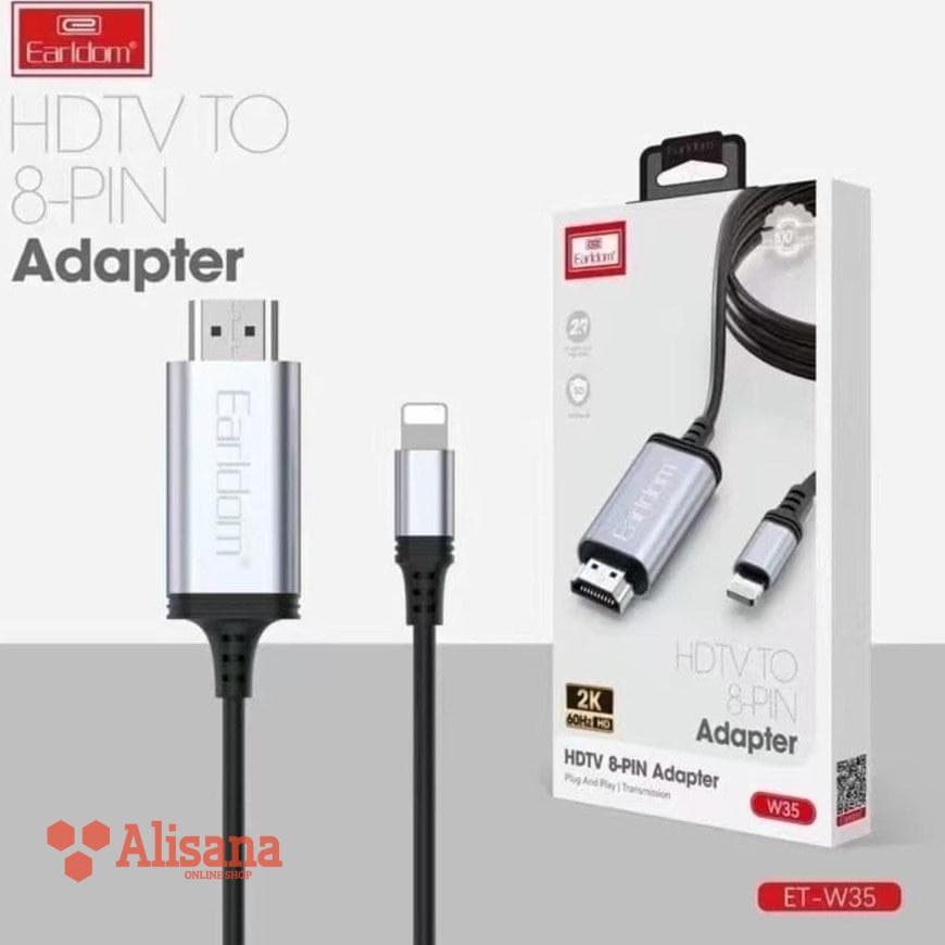 کابل تبدیل لایتنینگ به HDMI ارلدام مدل W35 طول 2 متر — تصویر ۳