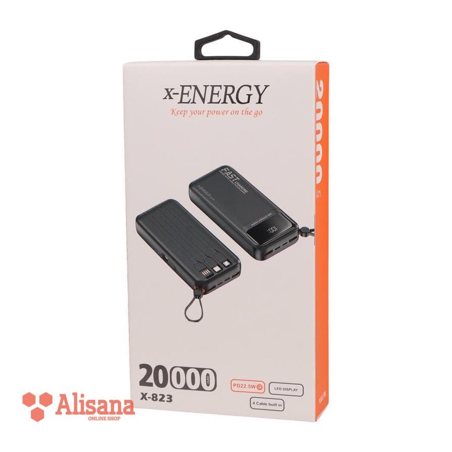 پاور بانک ایکس انرژی مدل X-823 ظرفیت 20000 میلی آمپر ساعت