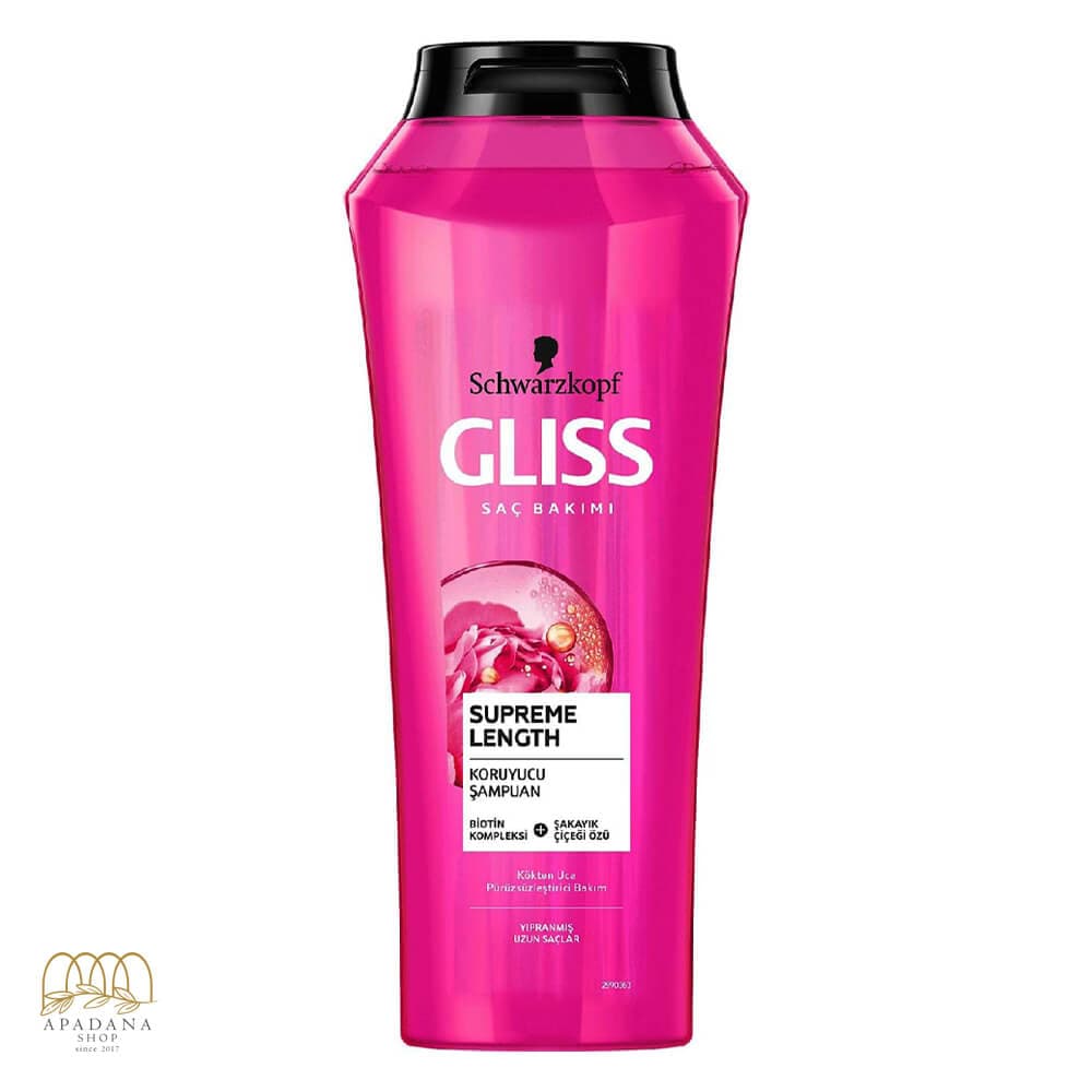 شامپو مو بلند گلیس شوارتسکف مدل Supreme Length حجم 500 میل