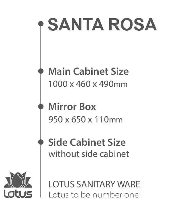 کابینت و روشویی طرح چوب سانتاروسا SantaRosa ابعاد 46 * 100 سانتیمتر — تصویر ۴