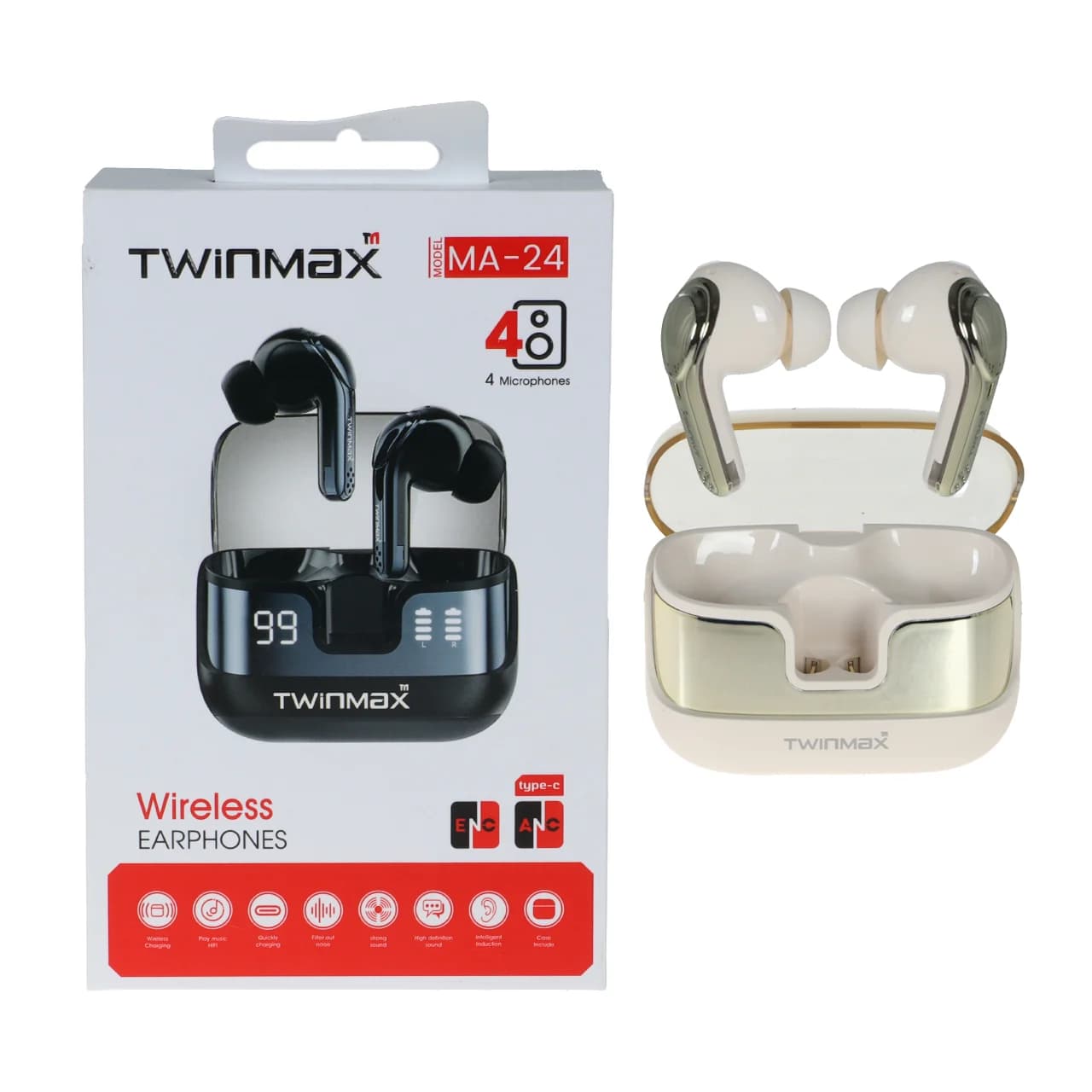 ایرفون بی سیم TwinMax مدل MA-24 ANC — تصویر ۵