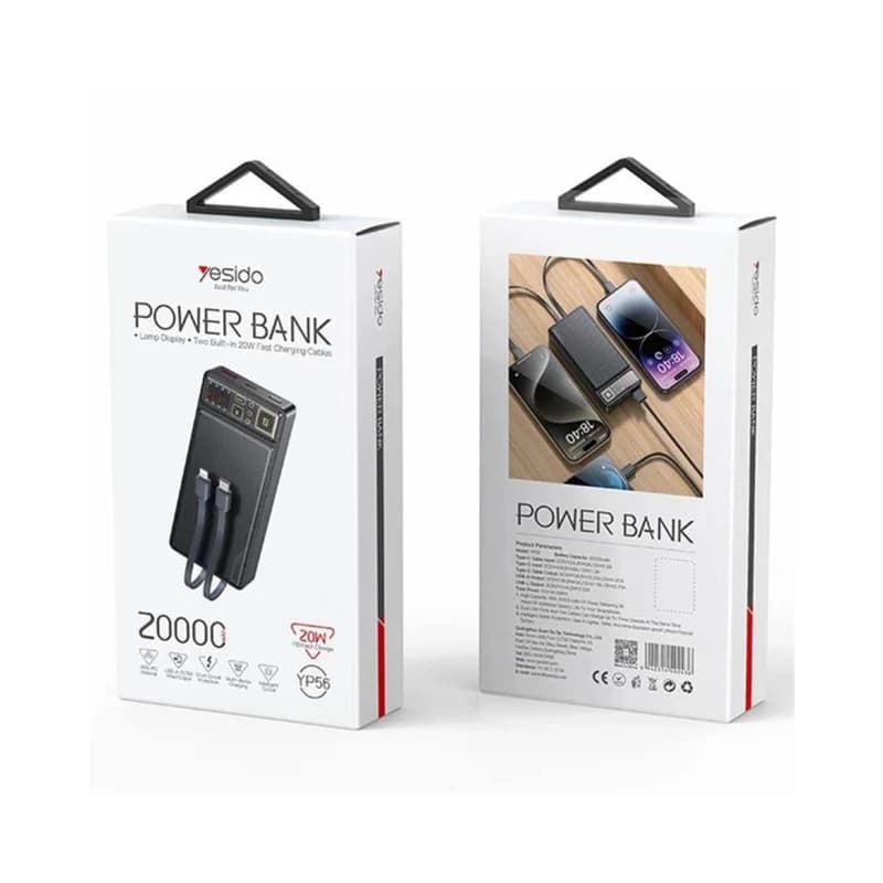 پاوربانک 20 وات یسیدو YESIDO YP56 با ظرفیت 20000mAh — تصویر ۴