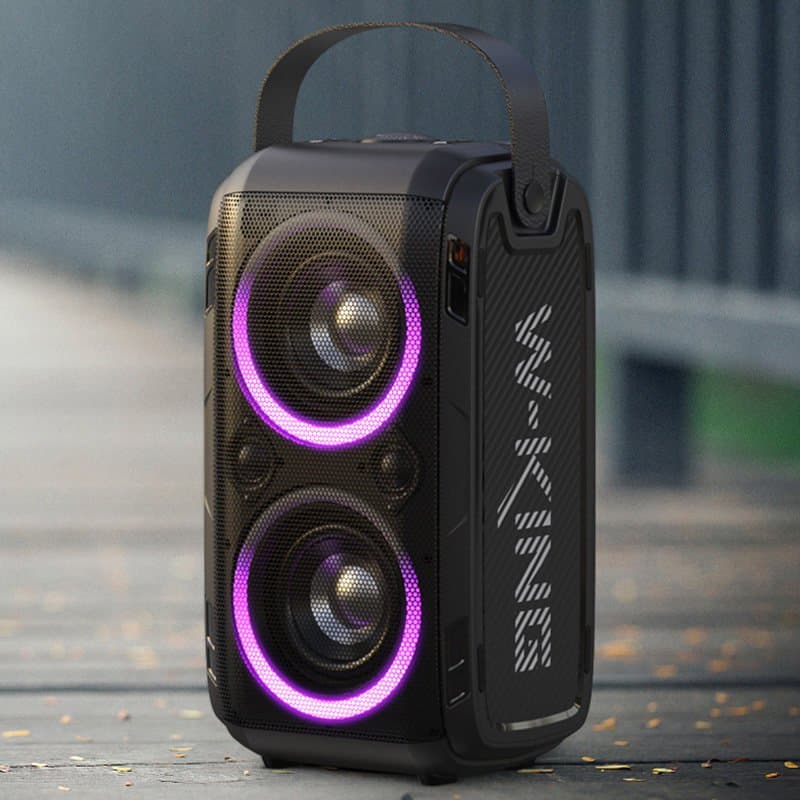 اسپیکر بلوتوثی دبلیو کینگ با میکروفون مدل W-KING T9 Wireless Speaker — تصویر ۳