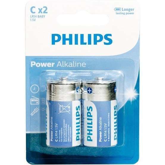 باطری فیلیپس c متوسط 2 تایی power alkaline