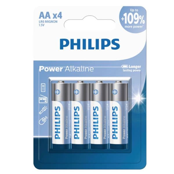 باطری فیلیپس قلم 4 تایی power alkaline