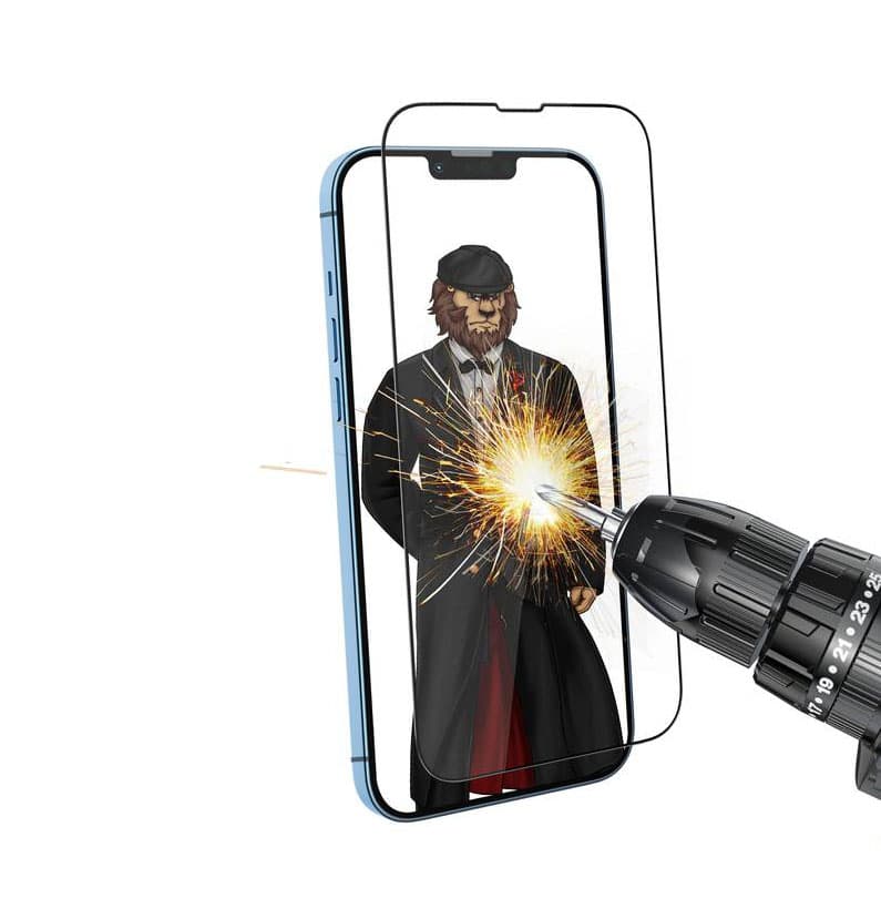 گلس گرین لاین برای iphone 14 مدل scartch edge to edge شفاف — تصویر ۴