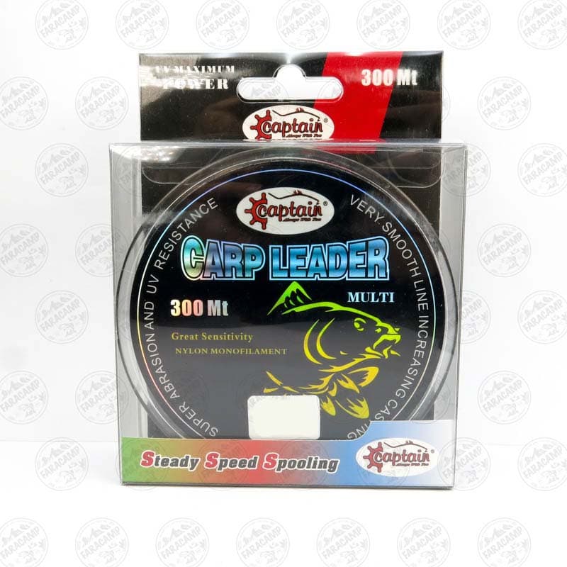 نخ ماهیگیری کارپ لیدر کاپیتان مولتی کالر سایز۰.۴۵ ،۳۰۰ متر Captain CARP LEADER