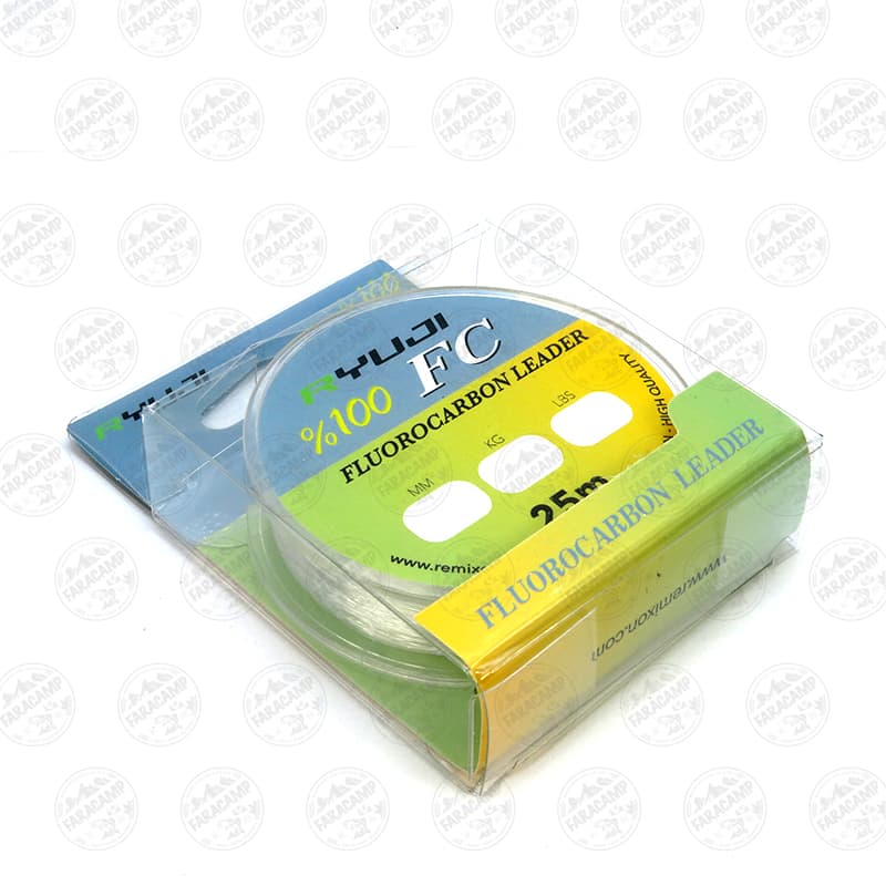 نخ ریسه ماهیگیری ریوجی فلوروکربن ۲۵ متر سایز۰.۳۳ RYUJI FC FLUOROCARBON — تصویر ۳
