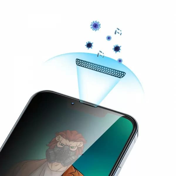 گلس گرین لاین برای اپل Iphone 14 مدل Desert 9h privacy — تصویر ۴
