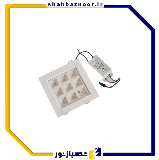 پنل 9 وات زنبوری مربع توکار کد 56