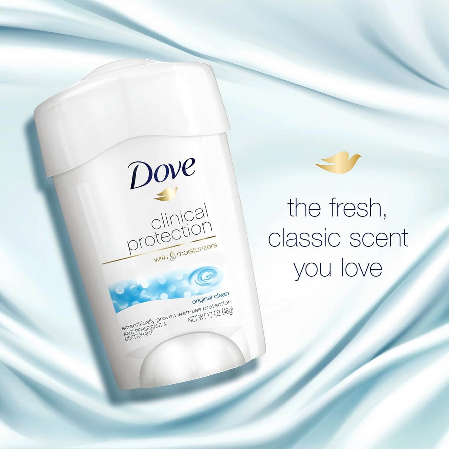 مام کلینیکال داو Dove مدل Original Clean آبی حجم 48 گرم — تصویر ۶