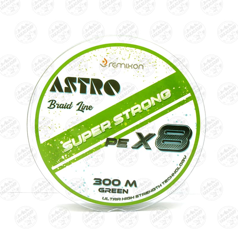نخ ماهیگیری ابریشمی رمیکسون ۸ لایه رنگ سبز سایز ۰/۲۰ ،۳۰۰متر Remixon ASTRO PE X8 — تصویر ۲