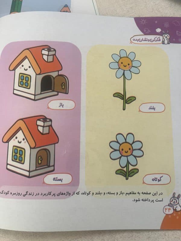 کتاب کار فکر کن نشان بده ویژه تقویت مهارت گفتار و شنیدار کودک +۲ سال — تصویر ۷