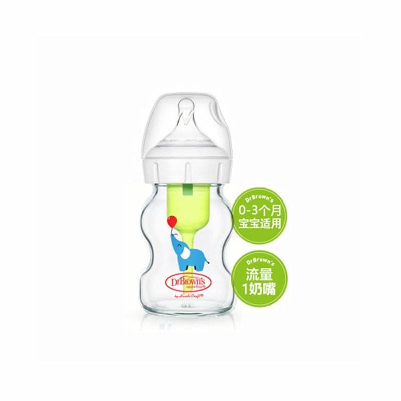 شیشه شیر عریض پیرکس دکتر براونز 150 میلی لیتر طرح دار — تصویر ۲