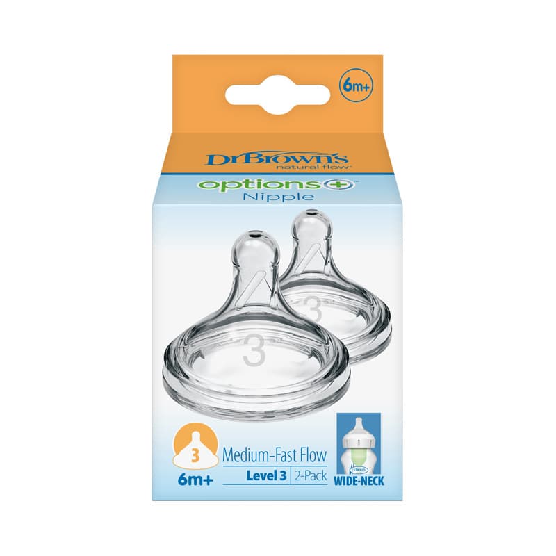 سرشیشه دو عددی +۶ ماه مناسب شیشه عریض آپشن پلاس دکتر براونز Drbrowns — تصویر ۲