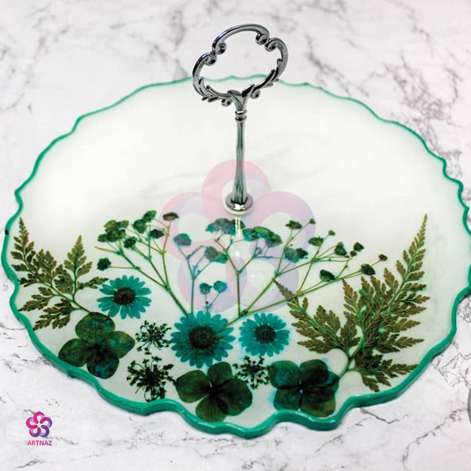 هولدر شیرینی خوری کویین طلایی و نقره ای — تصویر ۵