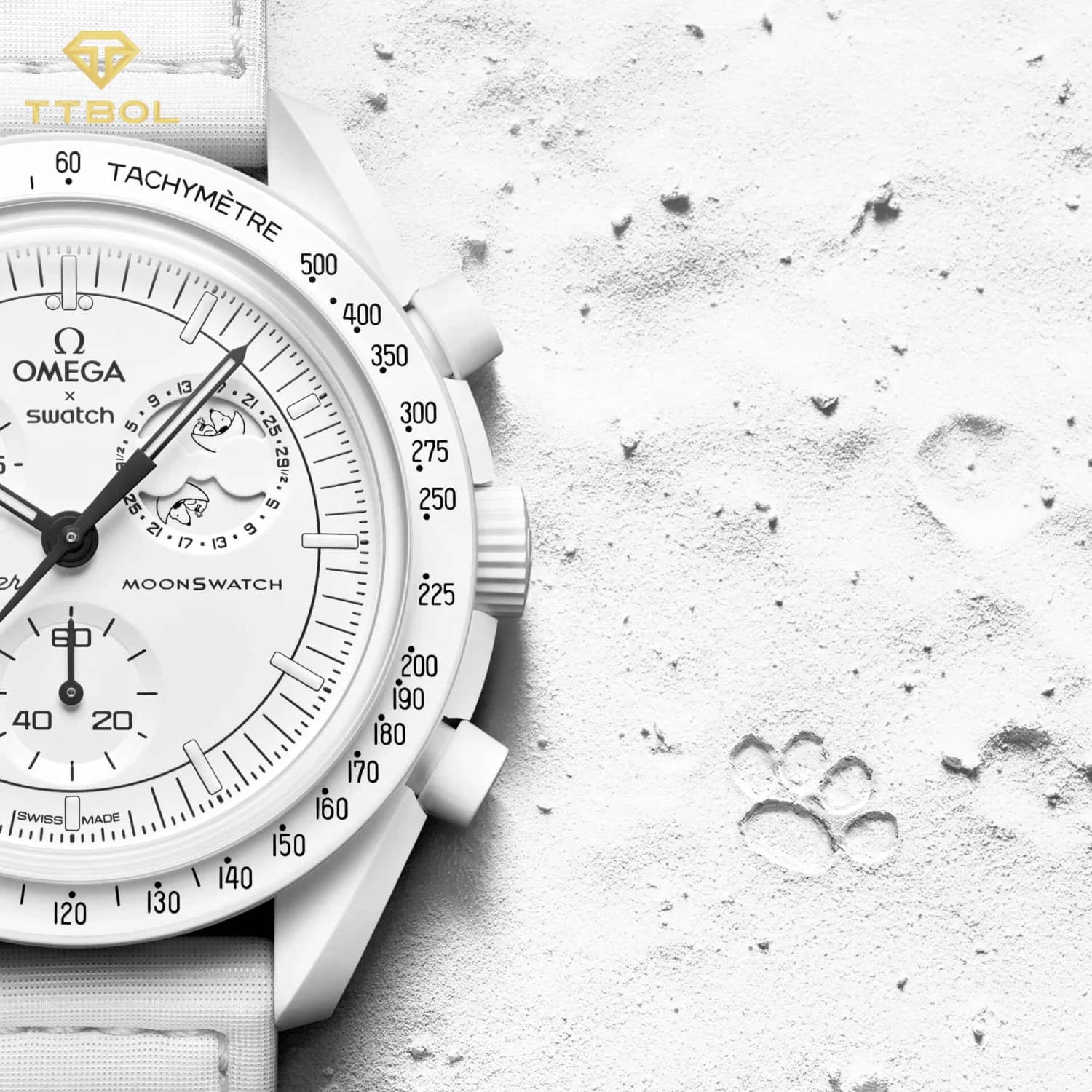 ساعت مچی امگا سواچ اسنوپی OMEGA SWATCH MISSION TO THE MOONPHASE SO33W700 — تصویر ۲