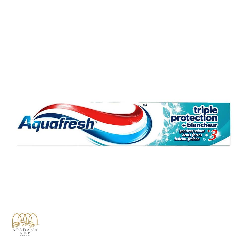 خمیر دندان آکوافرش مدل triple protection blancheur حجم 75 میل