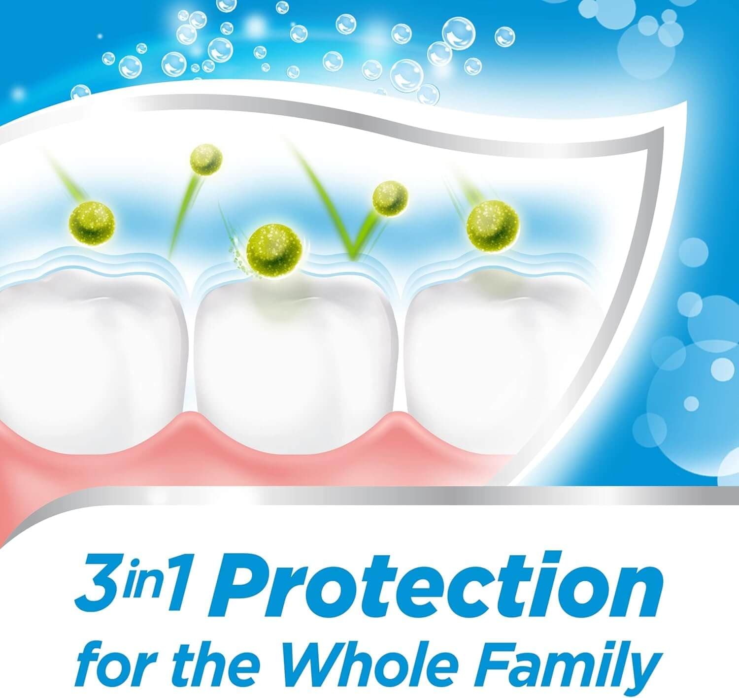 خمیر دندان آکوافرش مدل triple protection blancheur حجم 75 میل — تصویر ۲