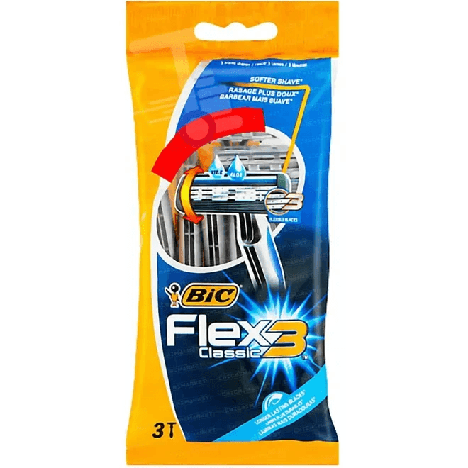 تیغ اصلاح 3 تیغه بیک مدل Flex 3 بسته 1 عددی — تصویر ۳