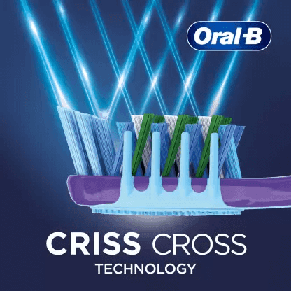 مسواک 4 عددی اورال بی مدل Crisscross با برس نرم — تصویر ۵
