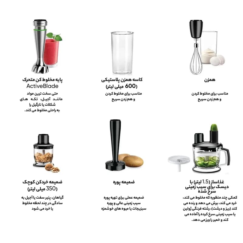 گوشت کوب برقی براون مدل mq7087x — تصویر ۱۱