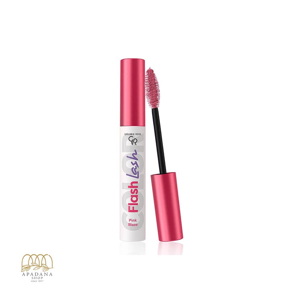 ریمل رنگی فلش لش گلدن رز شماره 05 صورتی آتشی Pink blaze
