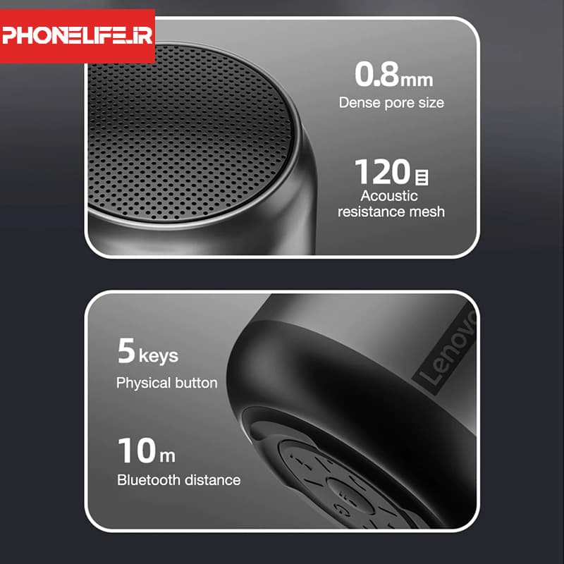 اسپیکر بلوتوثی قابل حمل Lenovo مدل think plus K3 — تصویر ۴