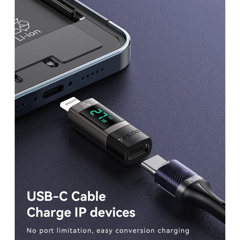 مبدل USB-C به لایتنینگ یسیدو مدل GS25 — تصویر ۶