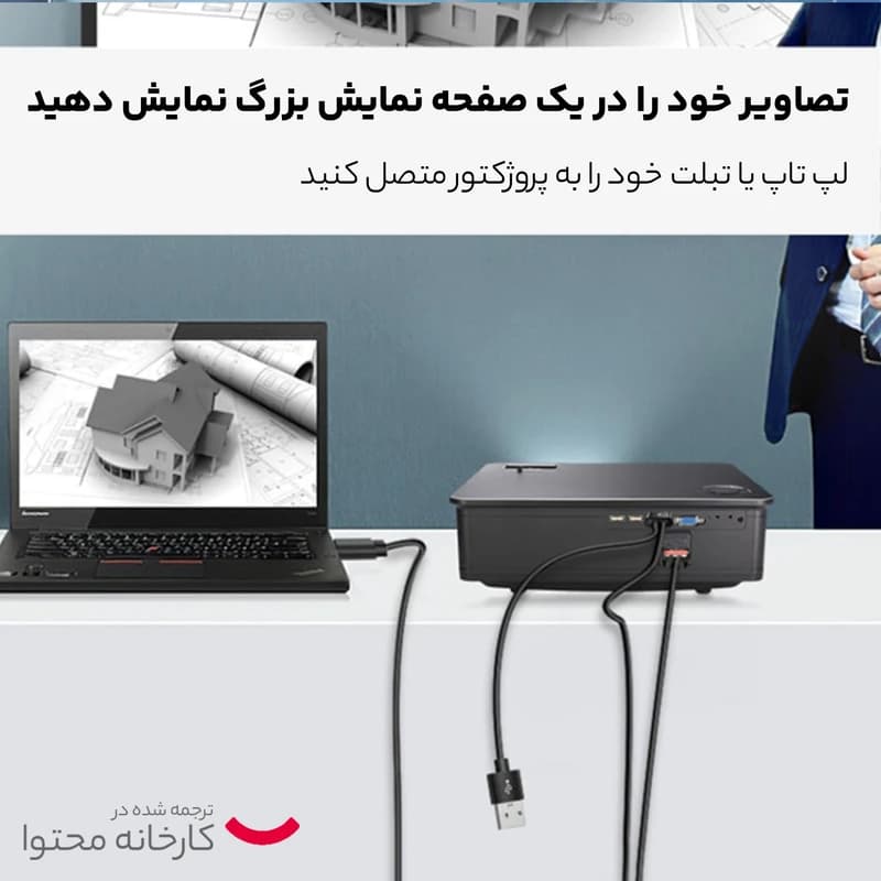 کابل تبدیل USB-C به HDMI / USB یسیدو مدل HM03 طول 1.8 متر — تصویر ۵