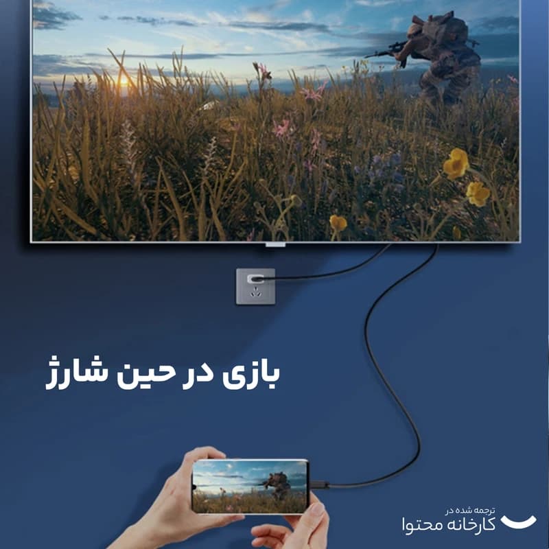 کابل تبدیل USB-C به HDMI / USB یسیدو مدل HM03 طول 1.8 متر — تصویر ۲