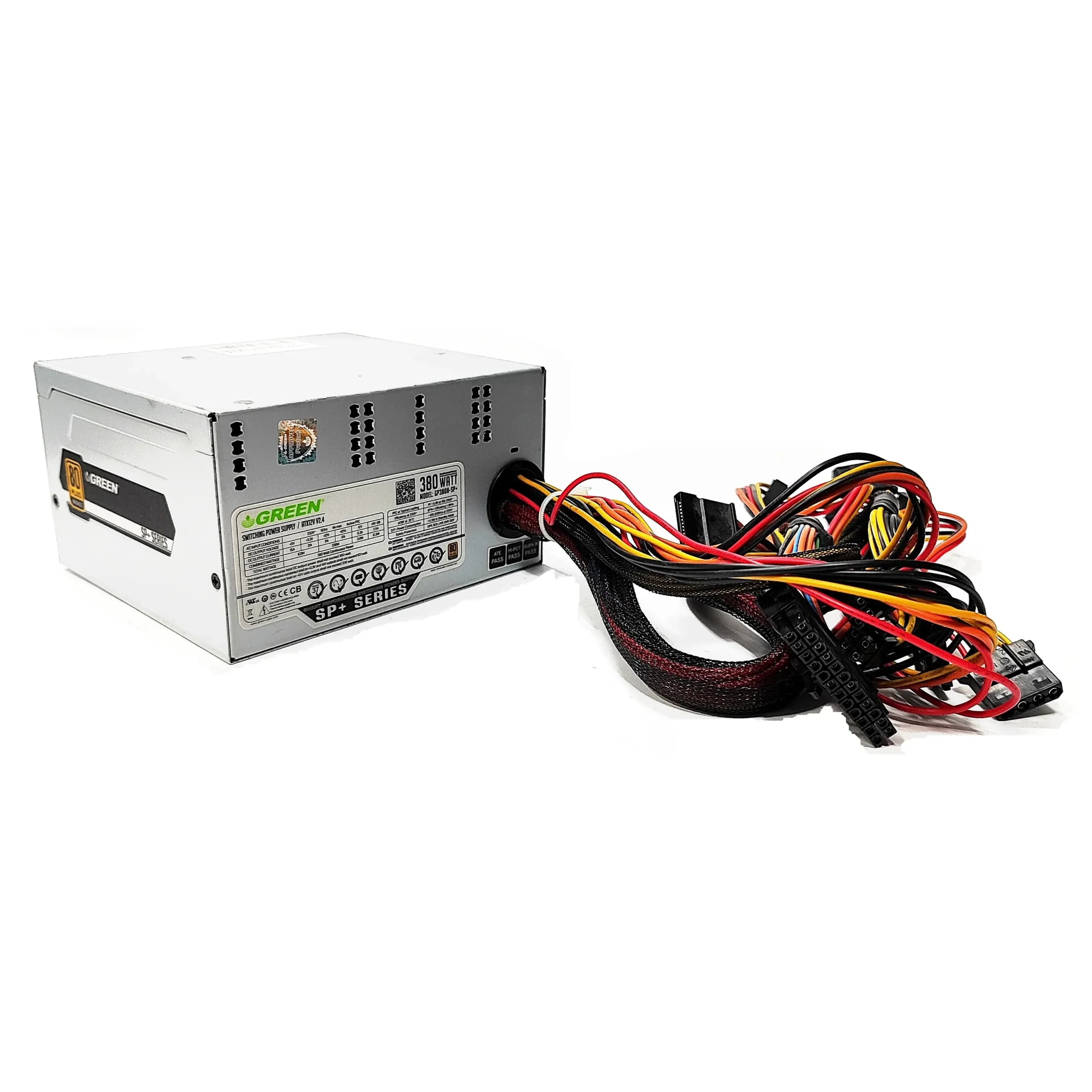 پاور 380w گرین مدل +80Plus-GP380A-SP غیر ماژولار (استوک)