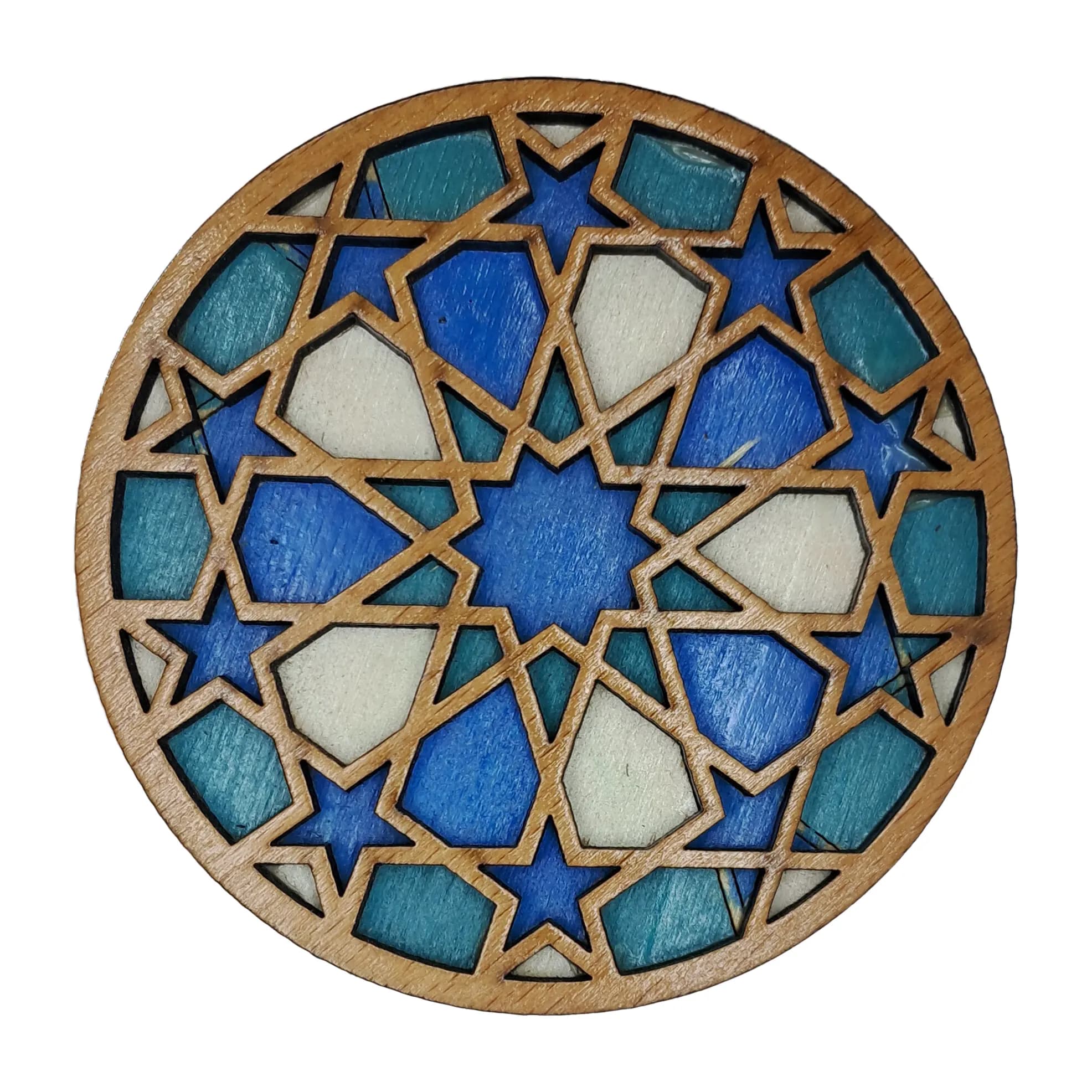 زیر لیوانی طرح سنتی چوبی