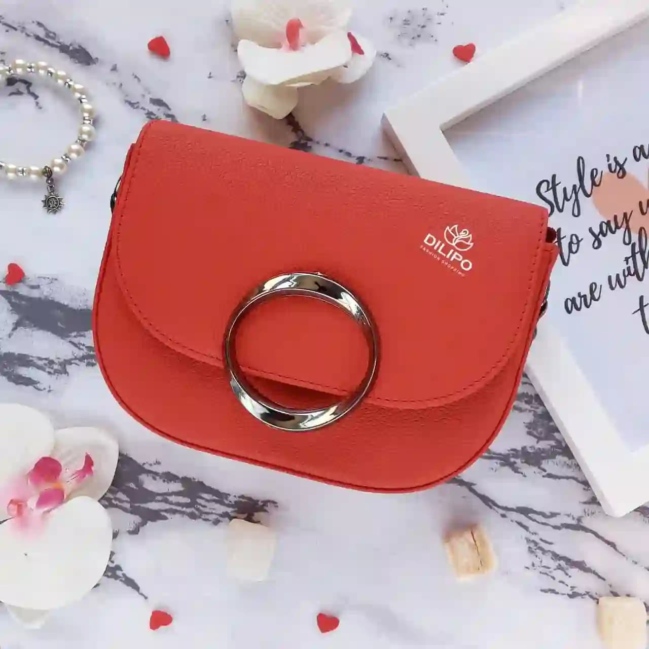 کیف دوشی فوق سبک قفل گرد زنانه 2222