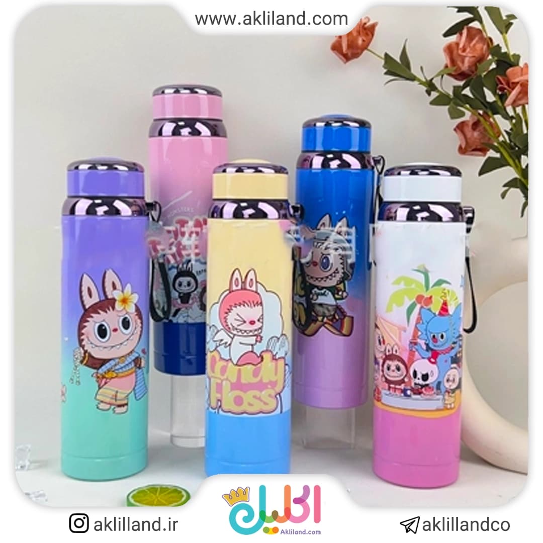 فلاسک رنگی لبوبو بزرگ(رندوم)
