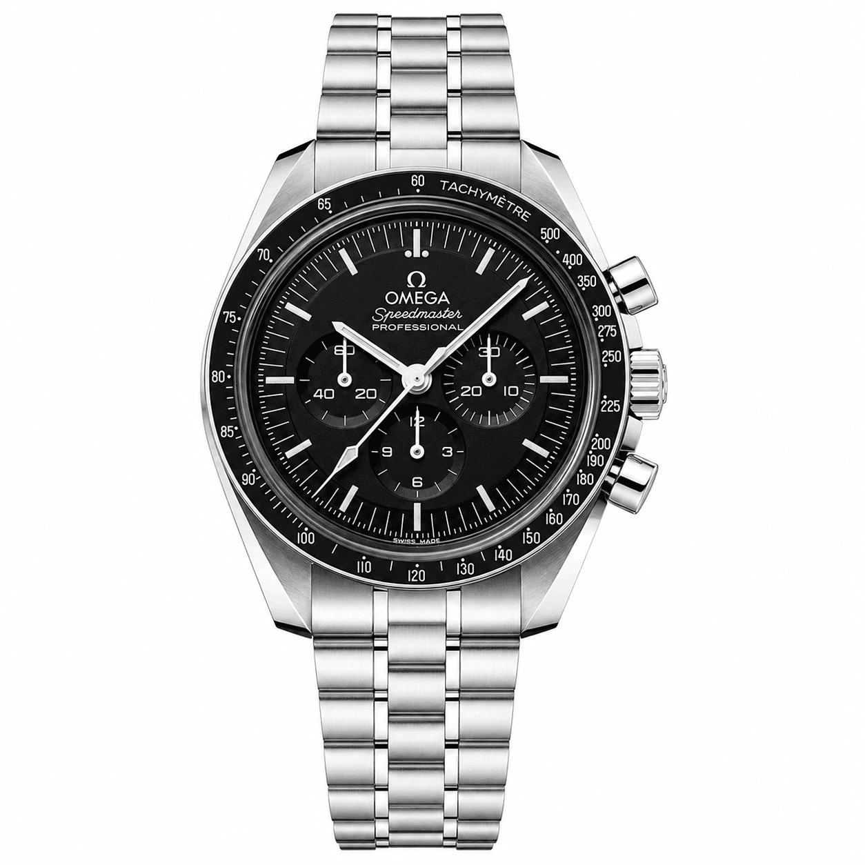 ساعت مچی امگا اسپیدمستر | Omega Speedmaster | نقره‌ای صفحه مشکی کوارتز — تصویر ۴