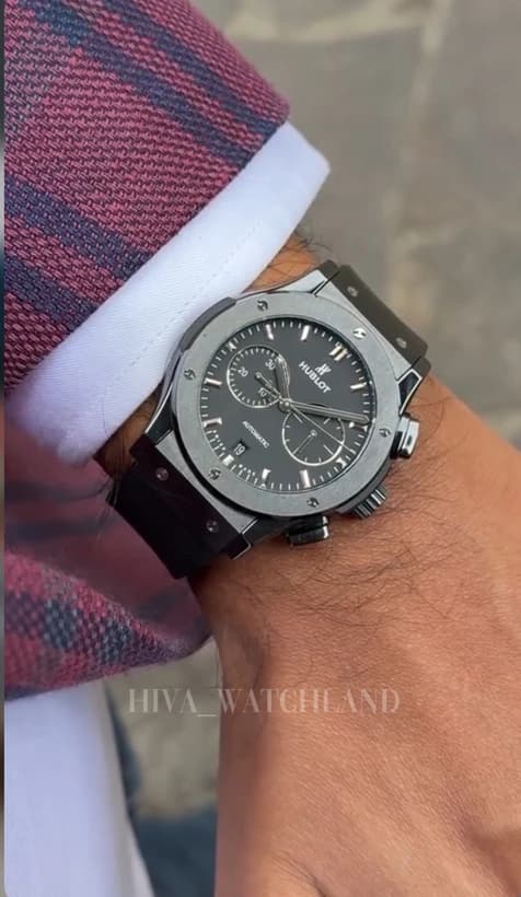 ساعت مچی هابلوت کلاسیک فیوژن | Hublot Classic Fusion | مشکی صفحه مشکی کوارتز