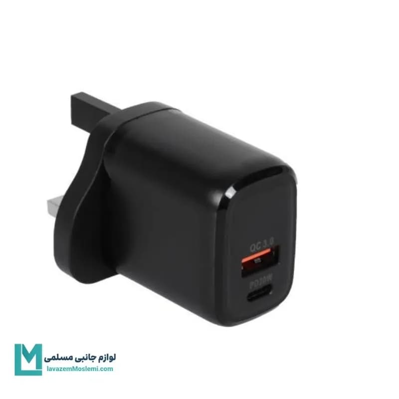 شارژر دیواری ۲۰ وات نیتو NTC145 دو پورت PD و QC3.0 با کابل Type-C کد CH1219 | لوازم جانبی مسلمی — تصویر ۲