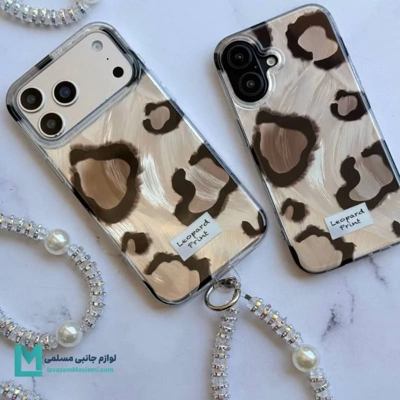 قاب گوشی پلنگی طوسی خال سیاه کد C3729 | لوازم جانبی مسلمی