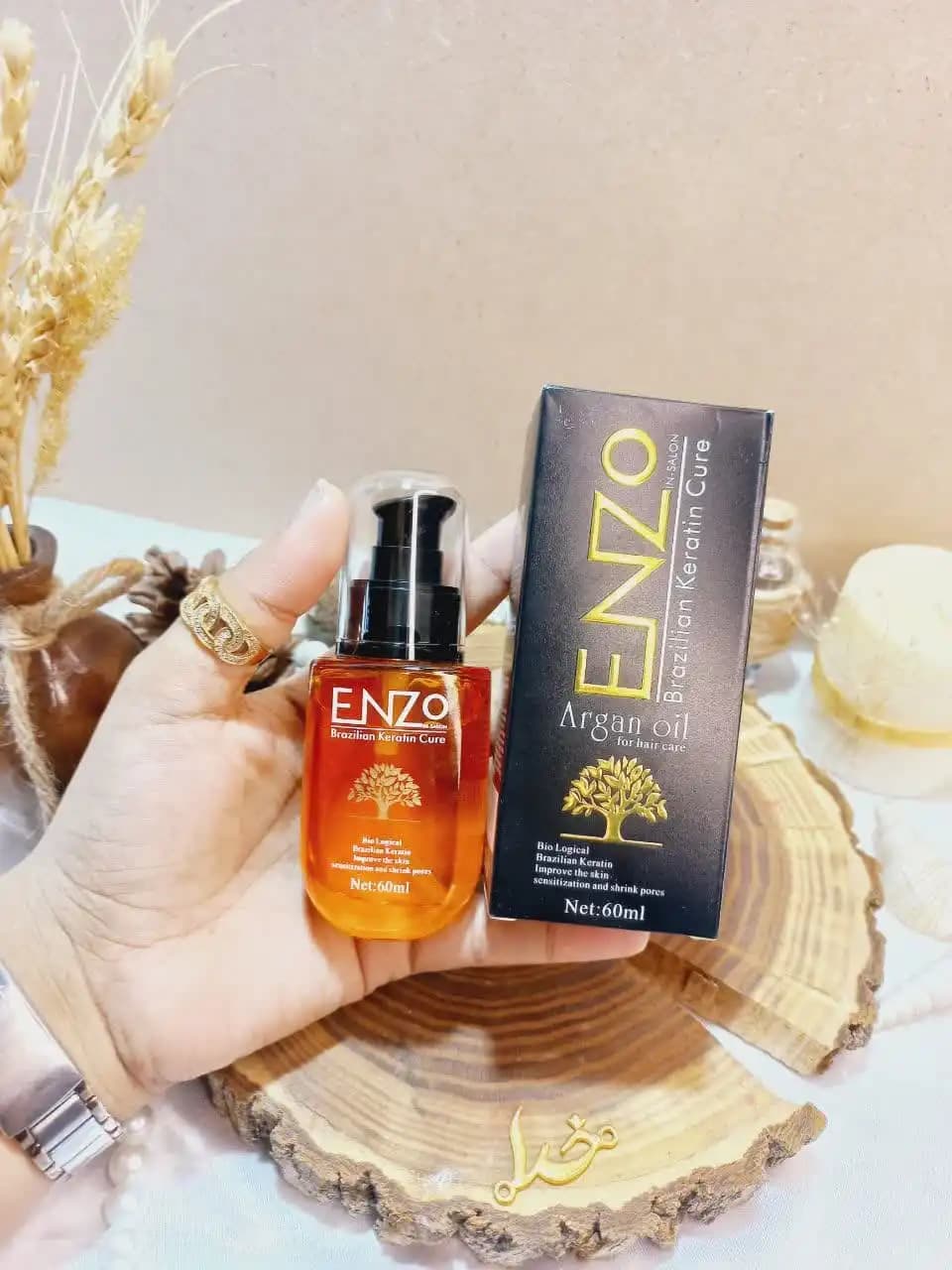 روغن مو آرگان حاوی کراتین برزیلی انزو ENZO — تصویر ۷