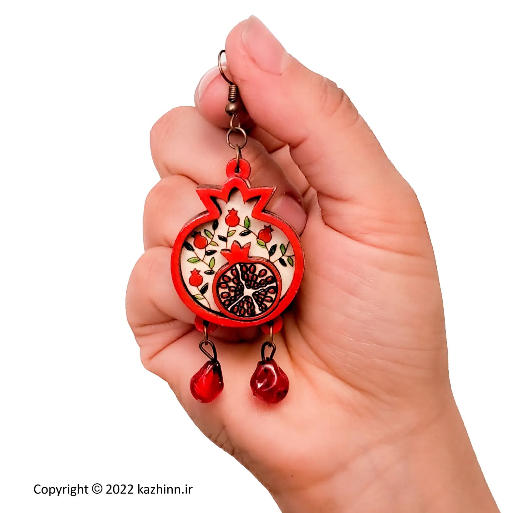 گوشواره مدل شب یلدا طرح انار