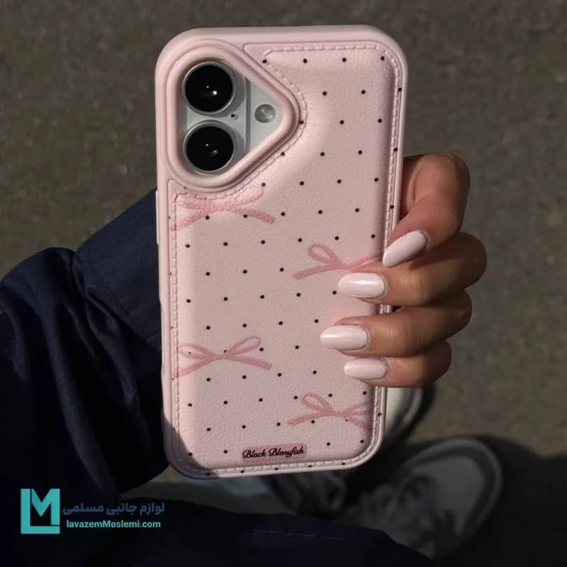 قاب گوشی دخترانه پافي كيس پاپيون کد C3724 | لوازم جانبی مسلمی